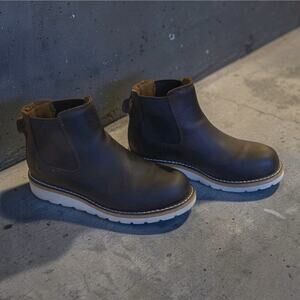 Pair of Carhartt Chelsea Pull-On Wedge Boots in women's size 8.5 dark brown